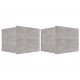 Sonata H Нощни шкафчета, 2 бр, бетонно сив, 40x30x30 см, инженерно дърво
