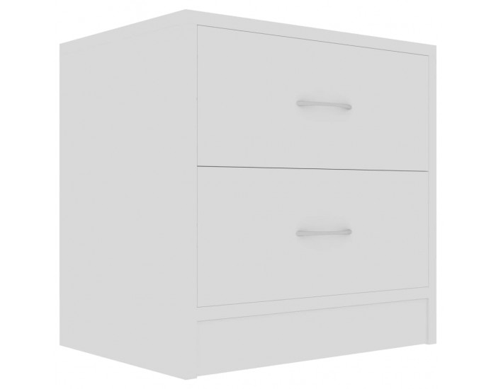 Sonata H Нощни шкафчета, 2 бр, бели, 40x30x40 см, инженерно дърво