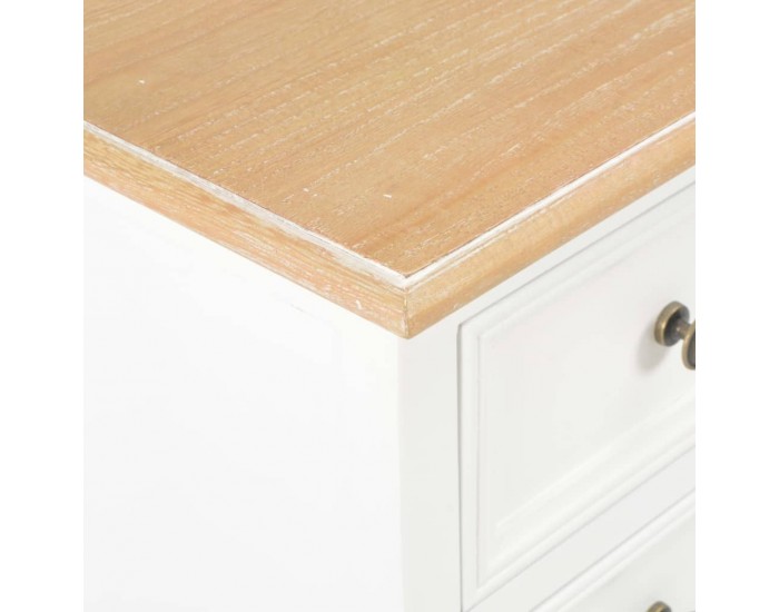 Sonata H Нощни шкафчета, 2 бр, бели, 35x30x49 см, МДФ