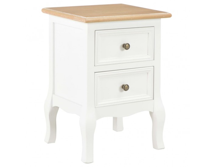 Sonata H Нощни шкафчета, 2 бр, бели, 35x30x49 см, МДФ