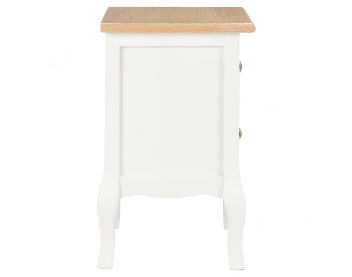 Sonata H Нощни шкафчета, 2 бр, бели, 35x30x49 см, МДФ