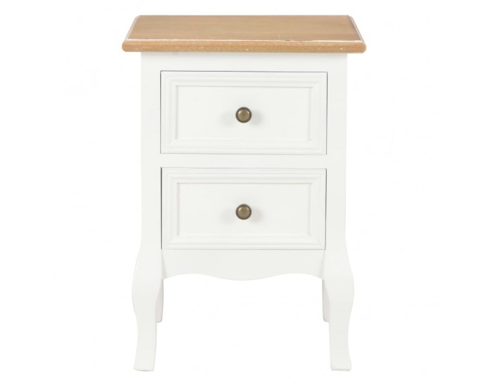 Sonata H Нощни шкафчета, 2 бр, бели, 35x30x49 см, МДФ