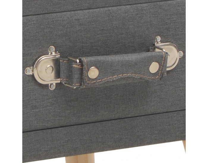 Sonata H Нощни шкафчета, 2 бр, тъмносиви, 40x35x40 см, плат