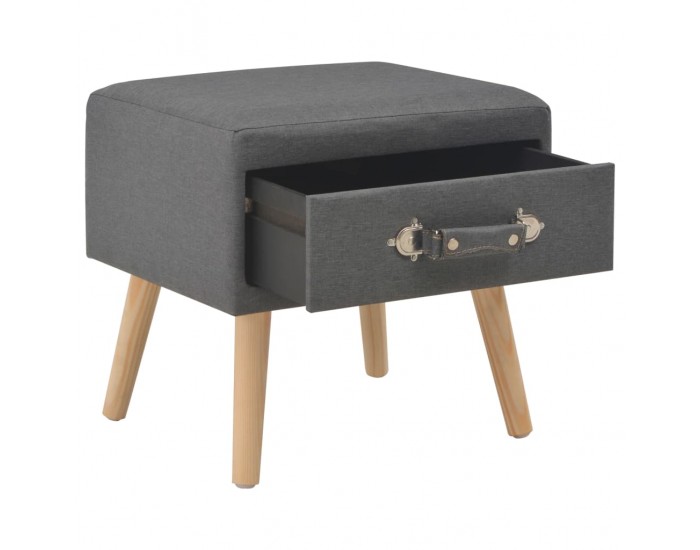 Sonata H Нощни шкафчета, 2 бр, тъмносиви, 40x35x40 см, плат