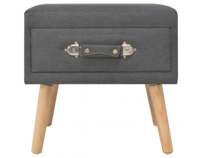 Sonata H Нощни шкафчета, 2 бр, тъмносиви, 40x35x40 см, плат