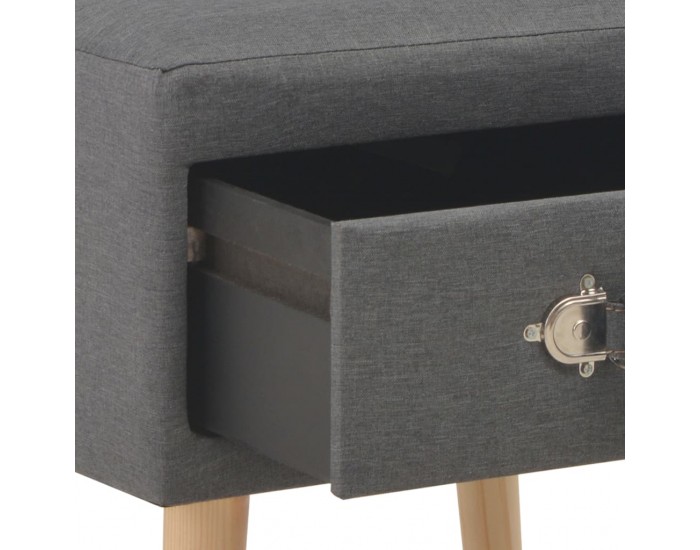 Sonata H Нощни шкафчета, 2 бр, тъмносиви, 40x35x40 см, плат