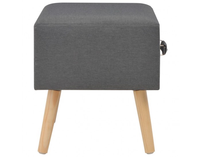 Sonata H Нощни шкафчета, 2 бр, тъмносиви, 40x35x40 см, плат