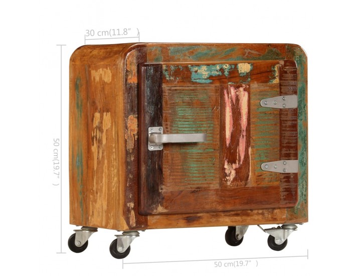 Sonata H Нощно шкафче, 50x30x50 см, регенерирано дърво масив