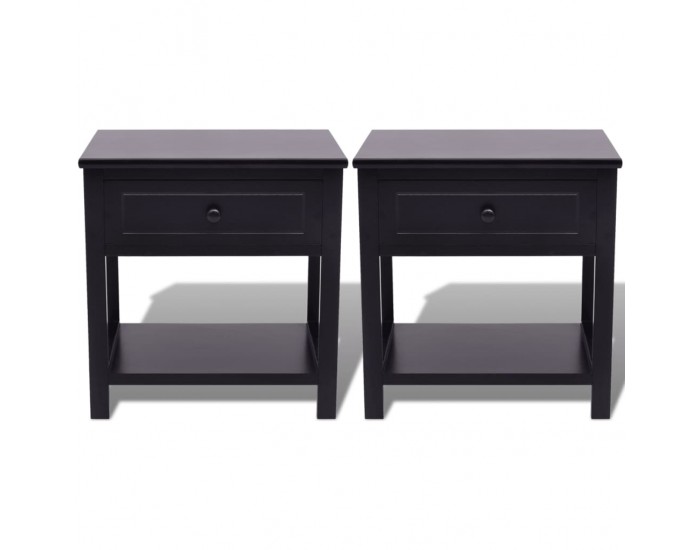 Sonata H Нощни шкафчета, 2 броя, дърво, черно