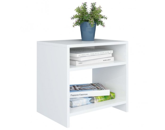 Sonata H Нощно шкафче, бяло, 40x30x40 см, инженерно дърво