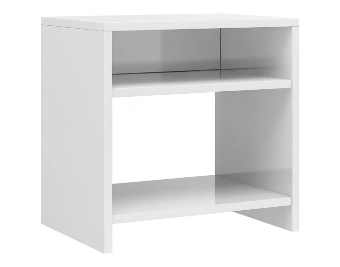 Sonata H Нощно шкафче, бял гланц, 40x30x40 см, инженерно дърво