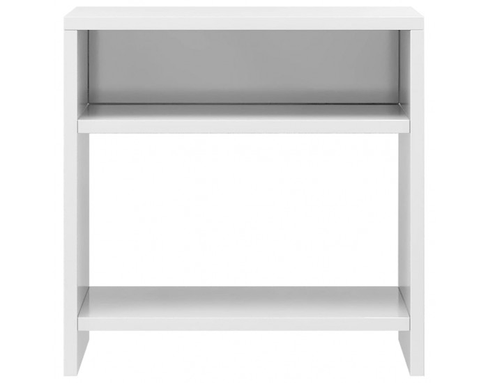 Sonata H Нощно шкафче, бял гланц, 40x30x40 см, инженерно дърво
