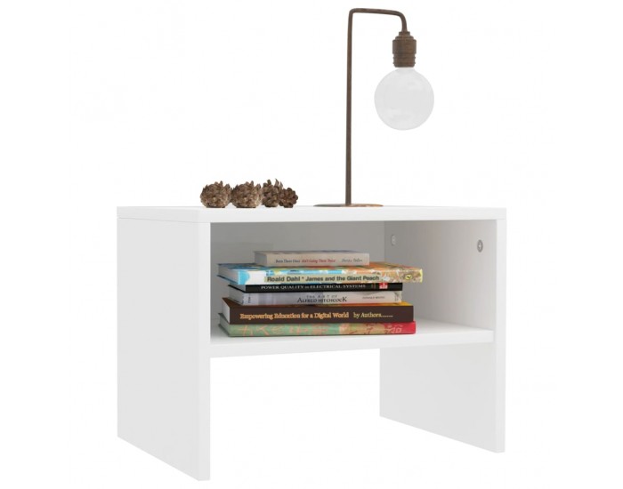 Sonata H Нощно шкафче, бяло, 40x30x30 см, инженерно дърво