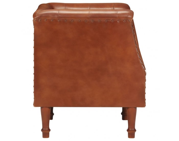 Sonata H Фотьойл, кафяв, естествена кожа