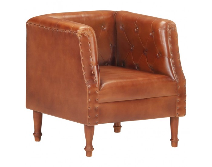 Sonata H Фотьойл, кафяв, естествена кожа