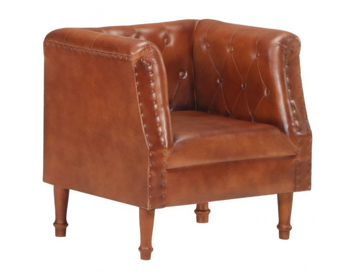 Sonata H Фотьойл, кафяв, естествена кожа