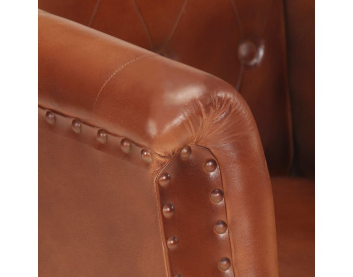 Sonata H Фотьойл, кафяв, естествена кожа