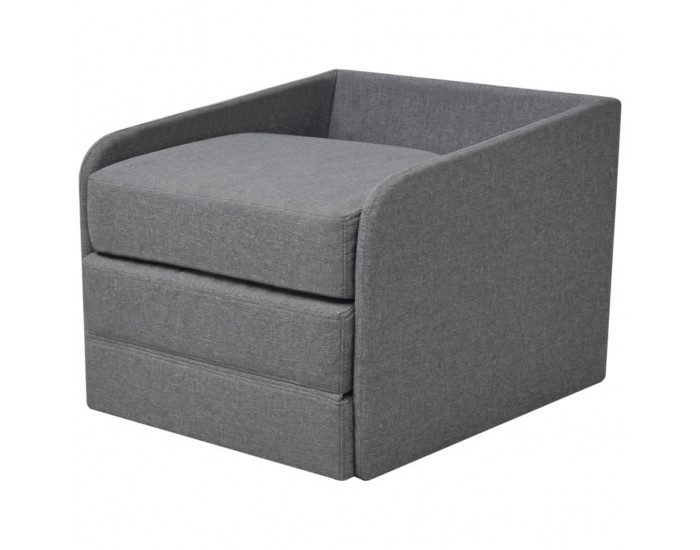 Sonata H Разтегателен фотьойл, светлосив, текстил