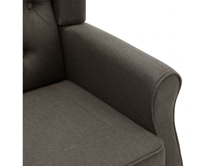 Sonata H Фотьойл с табуретка за крака, таупе, текстил