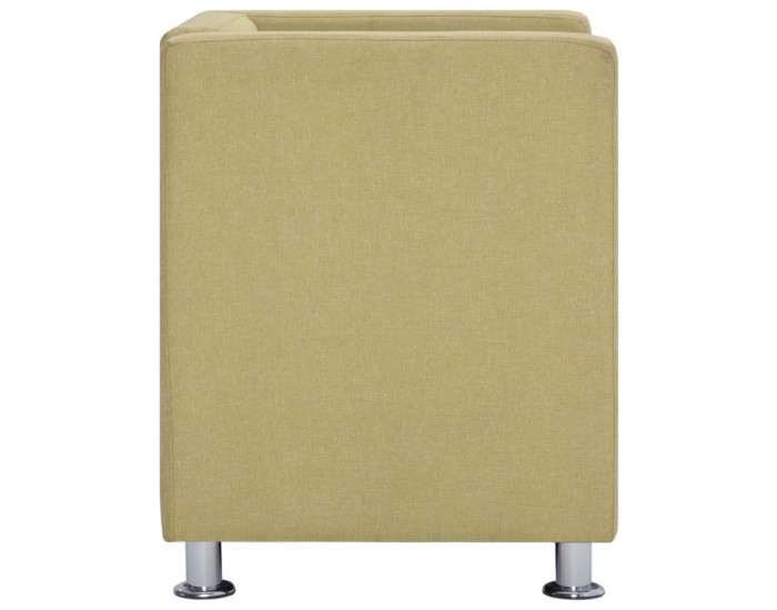 Sonata H Фотьойл с кубична форма, зелен, текстил