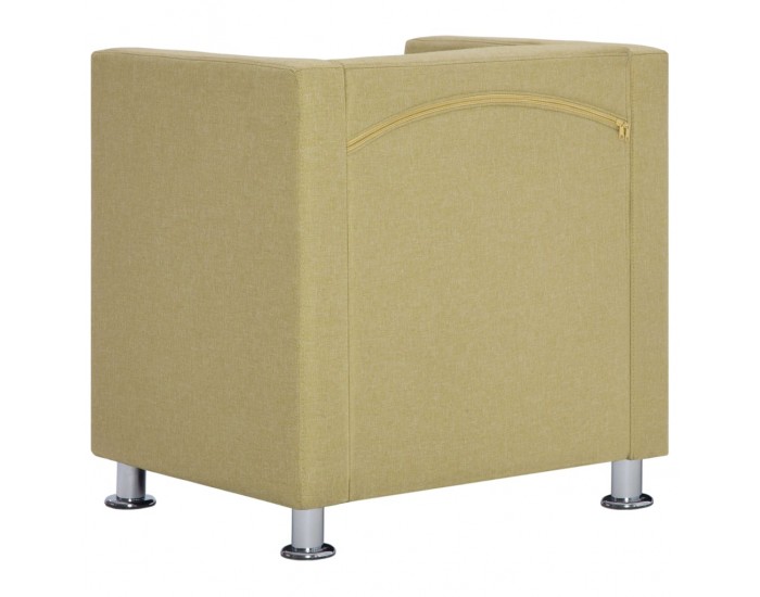 Sonata H Фотьойл с кубична форма, зелен, текстил