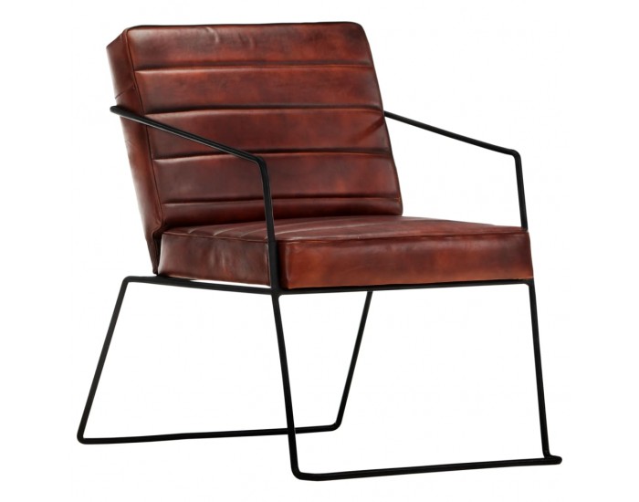 Sonata H Фотьойл, тъмнокафяв, естествена кожа