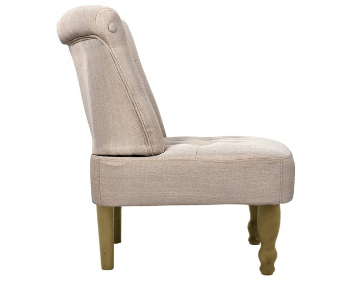 Sonata H Фотьойл във френски стил, кремав, текстил