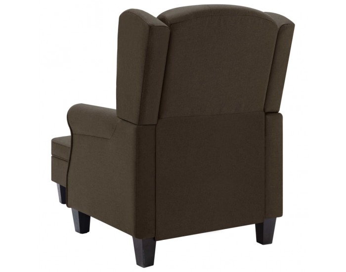 Sonata H Фотьойл с табуретка за крака, кафяв, текстил