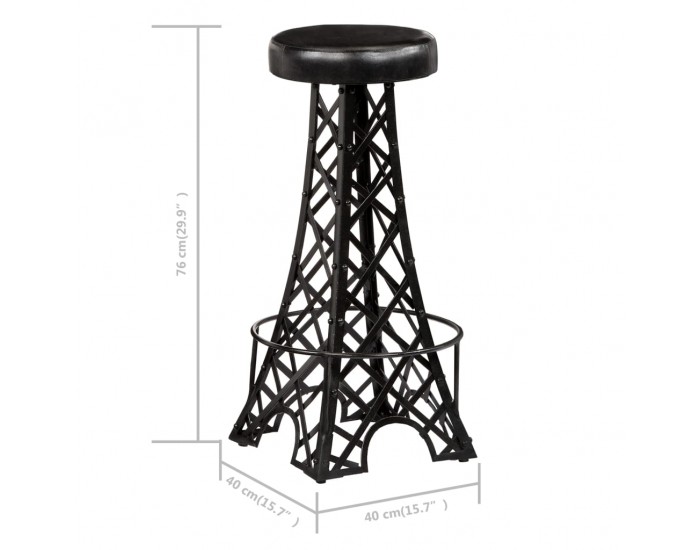 Sonata H Бар столове, 2 бр, естествена кожа