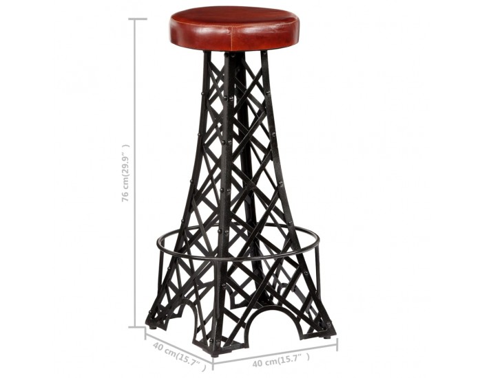 Sonata H Бар столове, 2 бр, естествена кожа