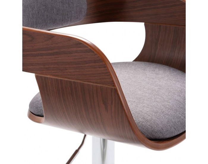 Sonata H Бар табуретка, шперплат и сив текстил