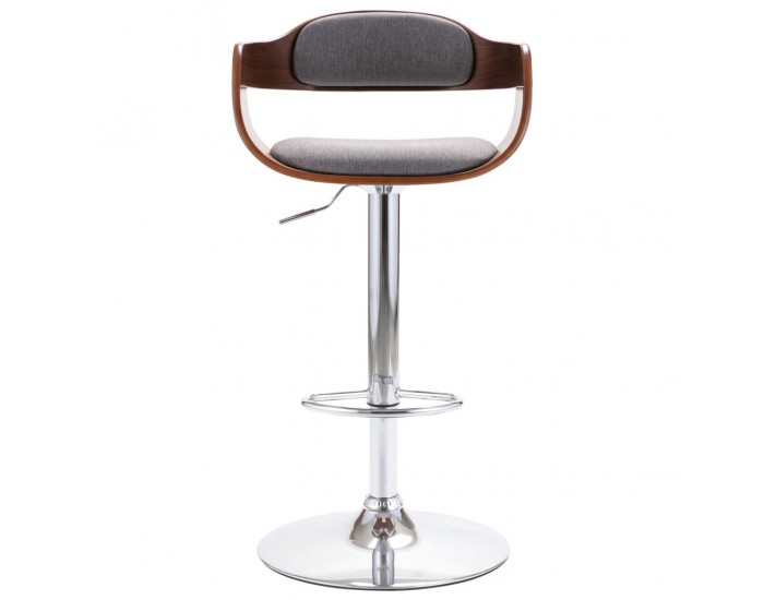 Sonata H Бар табуретка, шперплат и сив текстил