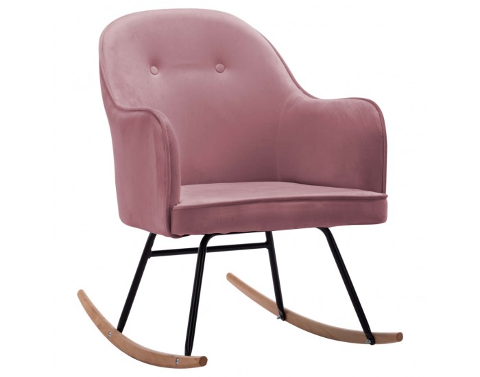 Sonata H Люлеещ стол, розов, кадифе