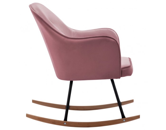 Sonata H Люлеещ стол, розов, кадифе