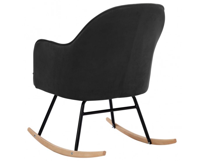 Sonata H Люлеещ стол, тъмносив, кадифе