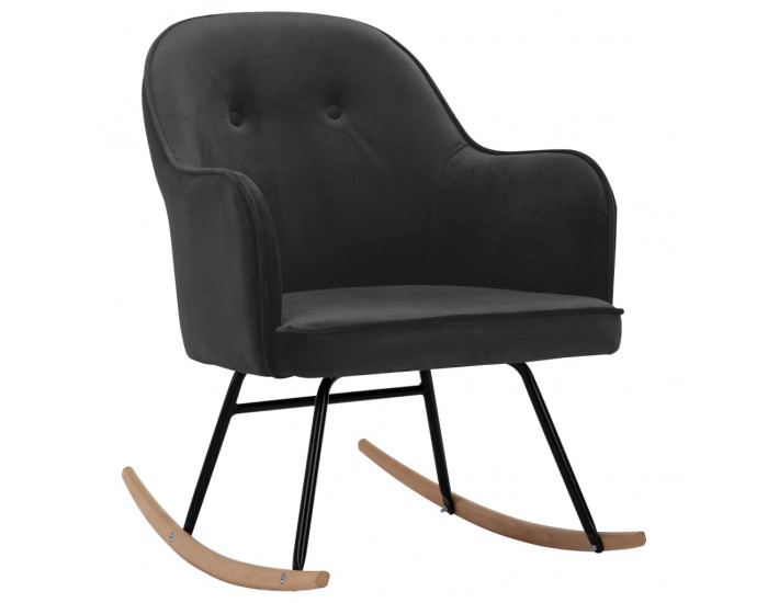Sonata H Люлеещ стол, тъмносив, кадифе