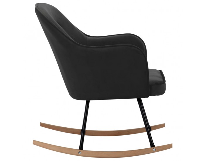 Sonata H Люлеещ стол, тъмносив, кадифе