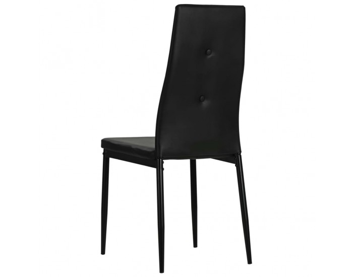 Sonata H Tрапезни столове, 4 бр, черни, изкуствена кожа Sonata H Tрапезни столове, 4 бр, черни, изкуствена кожа