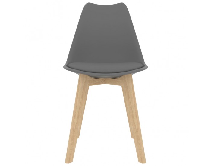 Sonata H Трапезни столове, 4 бр, сиви, пластмаса