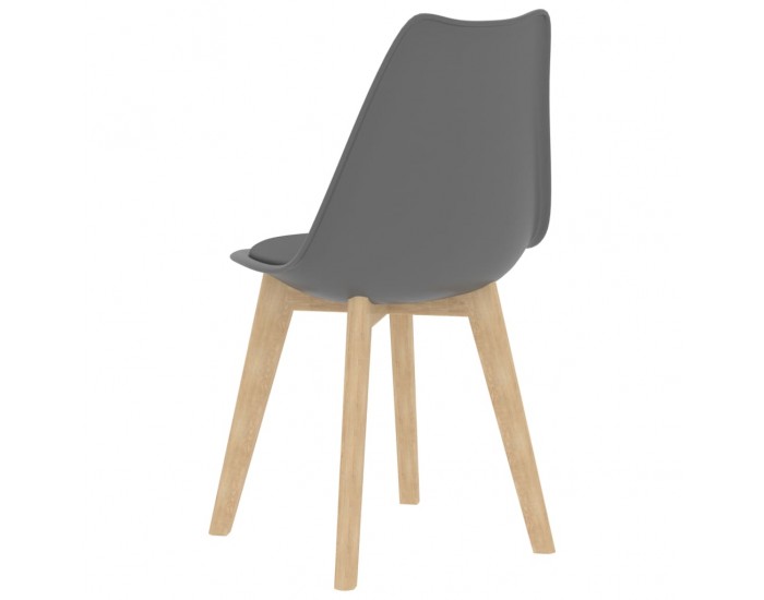 Sonata H Трапезни столове, 4 бр, сиви, пластмаса