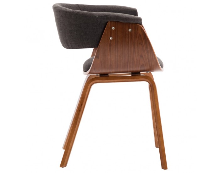 Sonata H Трапезни столове, 6 бр, сиви, огънато дърво и плат