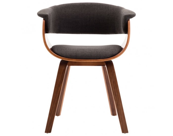 Sonata H Трапезни столове, 6 бр, сиви, огънато дърво и плат