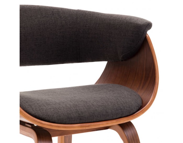 Sonata H Трапезни столове, 6 бр, сиви, огънато дърво и плат