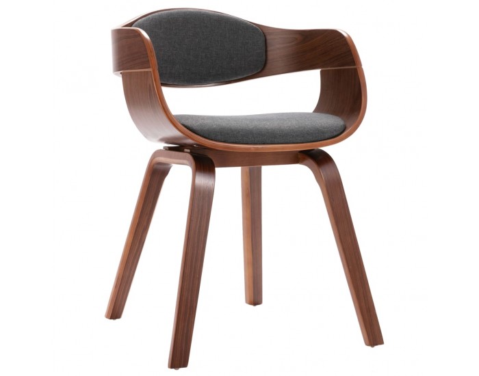 Sonata H Трапезни столове, 4 бр, извито дърво и сив текстил