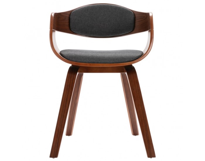 Sonata H Трапезни столове, 4 бр, извито дърво и сив текстил