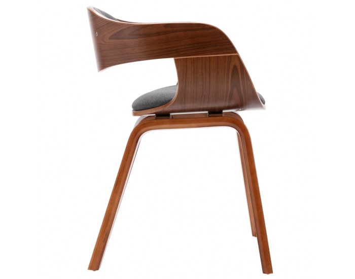 Sonata H Трапезни столове, 4 бр, извито дърво и сив текстил