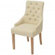 Sonata H Трапезни столове, 2 бр, кремави, текстил