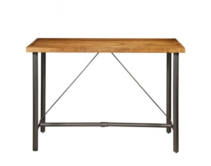 Sonata H Бар маса, регенерирано тиково дърво масив, 150x70x106 см