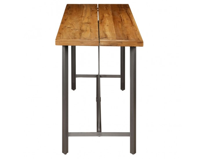 Sonata H Бар маса, регенерирано тиково дърво масив, 150x70x106 см