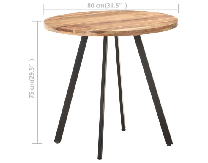 Sonata H Трапезна маса, 80 cм, акация масив